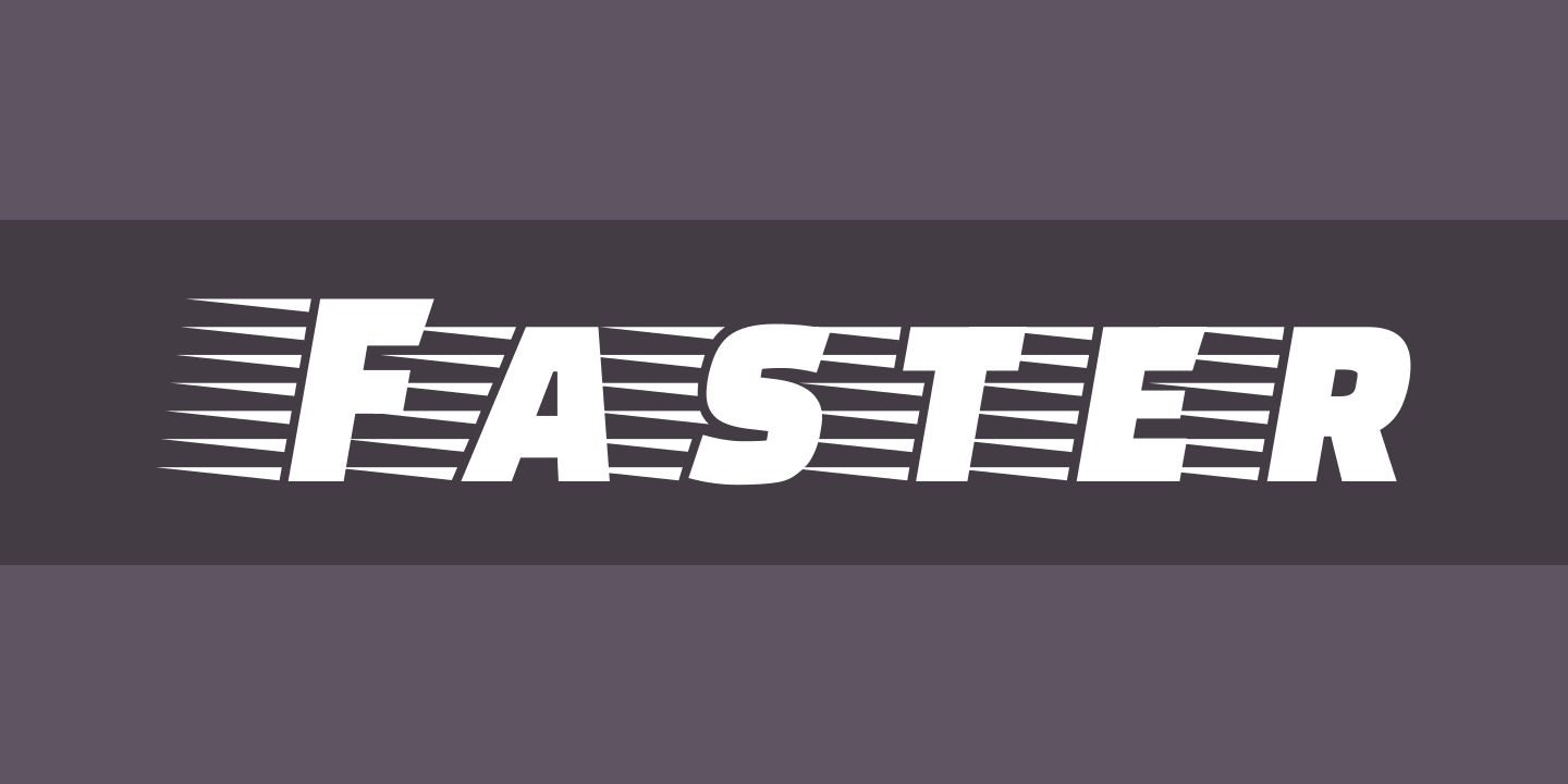 Шрифт Faster